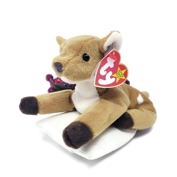 "Whisper" Vintage Original Ty Beanie Babies Fawn with tag - Picture 2 of 9